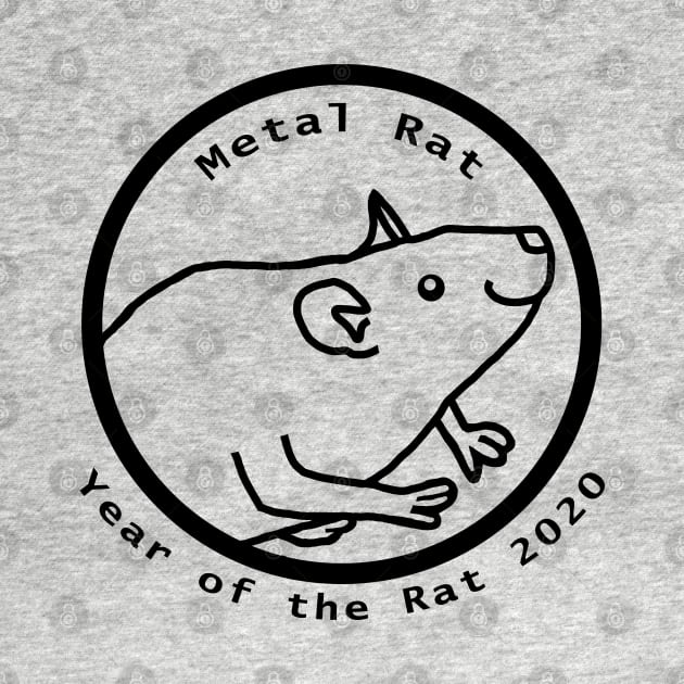 Portrait of a Metal Rat 2020 Outline by ellenhenryart